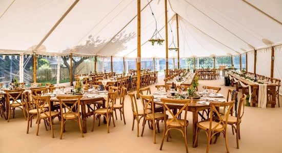 Traditional Pole Marquee for wedding marquee hire Yorkshire